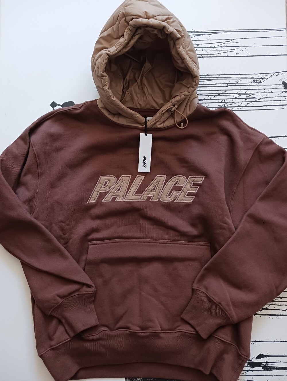 NWT PALACE brown Hoodie Size M